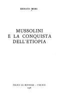 Copertina  Mussolini e la conquista dell'Etiopia